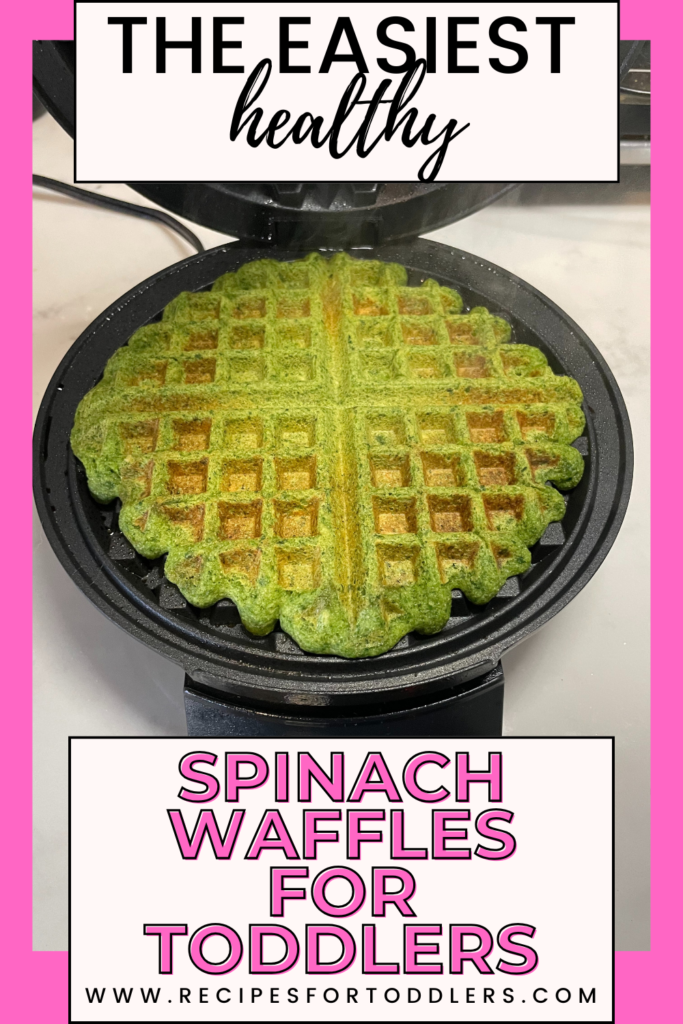 Easy Spinach Waffles cooking on Waffle Iron