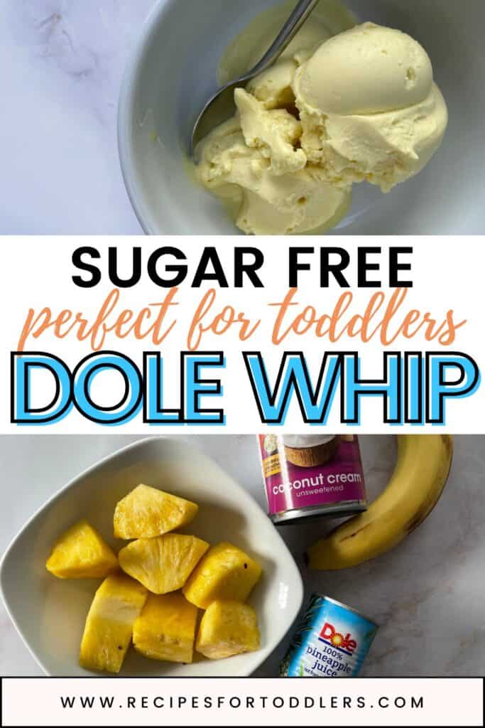 Homemade Healthy Dole Whip for Kids | Copy Cat Dole Whip Recipe | Healthy Ice Cream for Kids | Ice Cream for Toddlers | Sugar Free Ice Cream | Pineapple Ice Cream | Summer Snack for Kids | Healthy Summer Snack for Toddlers