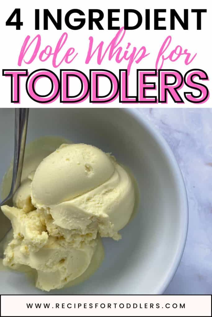 Homemade Healthy Dole Whip for Kids | Copy Cat Dole Whip Recipe | Healthy Ice Cream for Kids | Ice Cream for Toddlers | Sugar Free Ice Cream | Pineapple Ice Cream | Summer Snack for Kids | Healthy Summer Snack for Toddlers