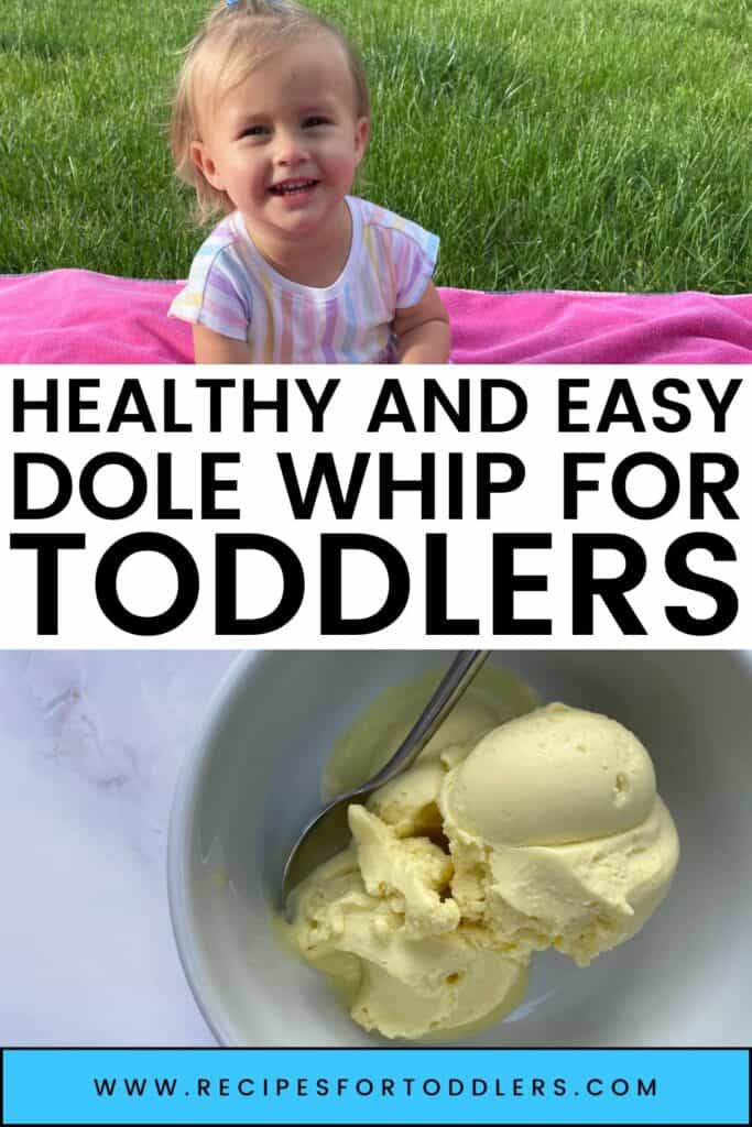 Homemade Healthy Dole Whip for Kids | Copy Cat Dole Whip Recipe | Healthy Ice Cream for Kids | Ice Cream for Toddlers | Sugar Free Ice Cream | Pineapple Ice Cream | Summer Snack for Kids | Healthy Summer Snack for Toddlers