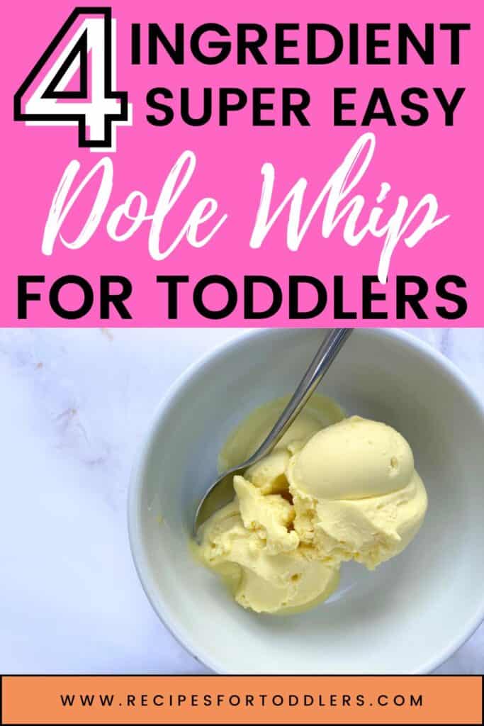 Homemade Healthy Dole Whip for Kids | Copy Cat Dole Whip Recipe | Healthy Ice Cream for Kids | Ice Cream for Toddlers | Sugar Free Ice Cream | Pineapple Ice Cream | Summer Snack for Kids | Healthy Summer Snack for Toddlers