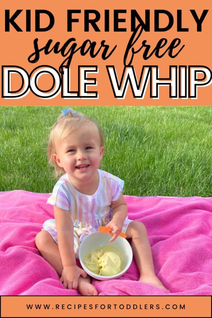 Homemade Healthy Dole Whip for Kids | Copy Cat Dole Whip Recipe | Healthy Ice Cream for Kids | Ice Cream for Toddlers | Sugar Free Ice Cream | Pineapple Ice Cream | Summer Snack for Kids | Healthy Summer Snack for Toddlers